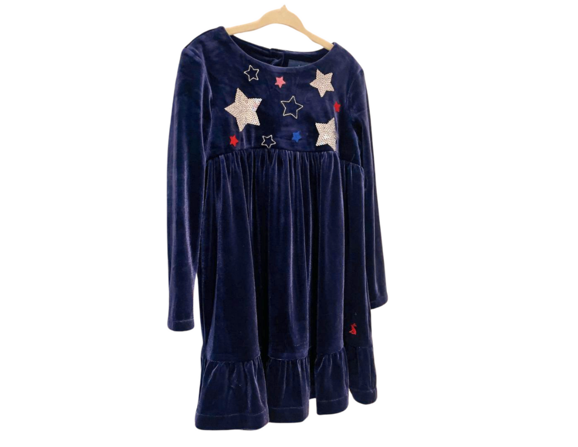 Joules Velour Sparkle Party Dress