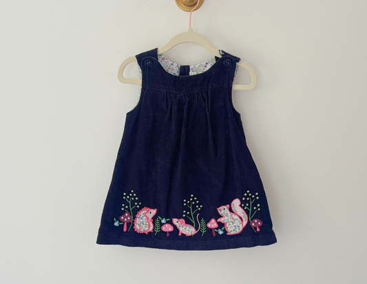 JoJo Maman Bebe Embroidered Corduroy Dress