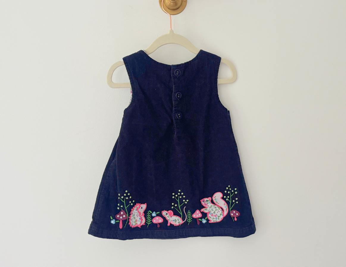 JoJo Maman Bebe Embroidered Corduroy Dress