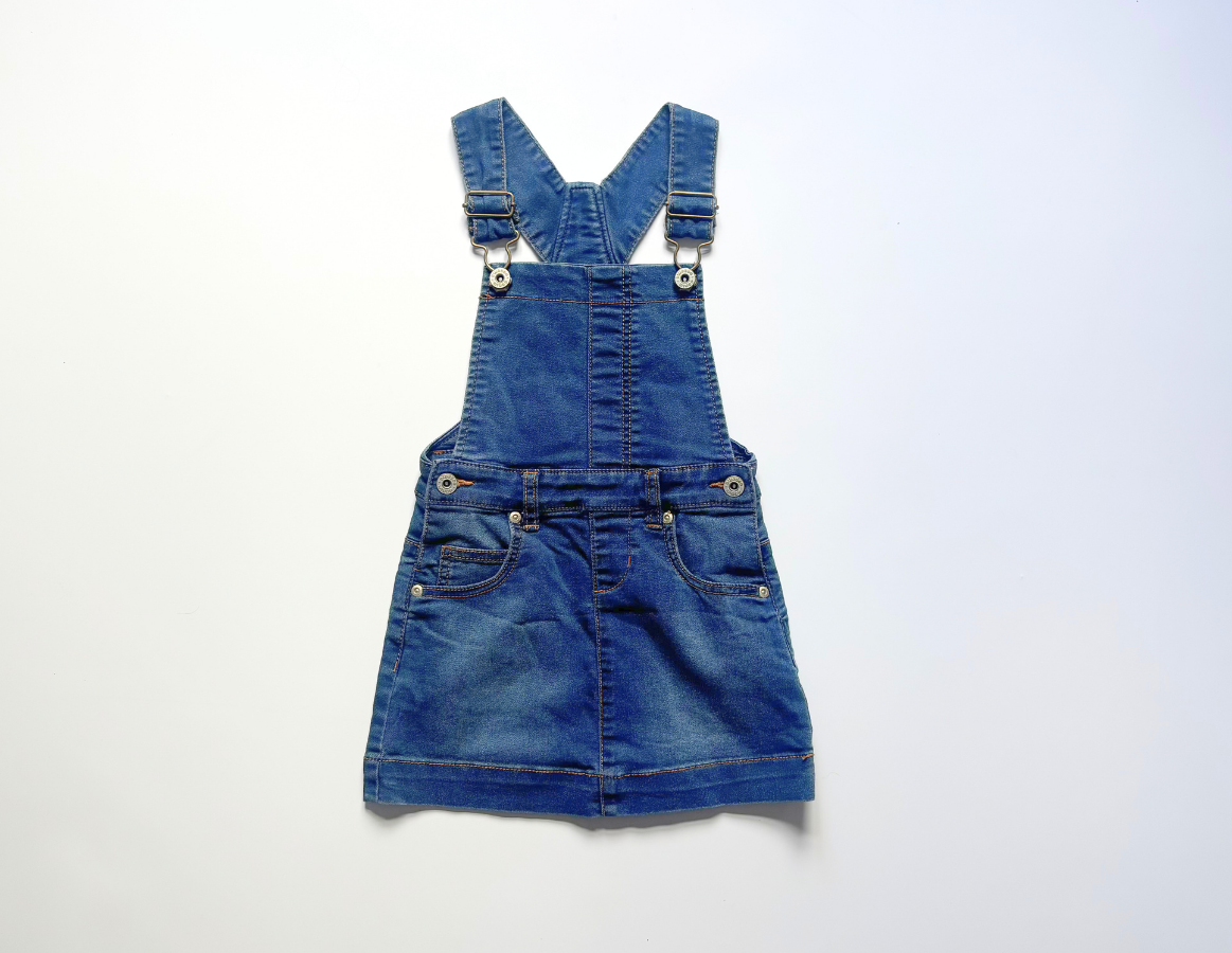 Bluezoo girls denim dungaree dress