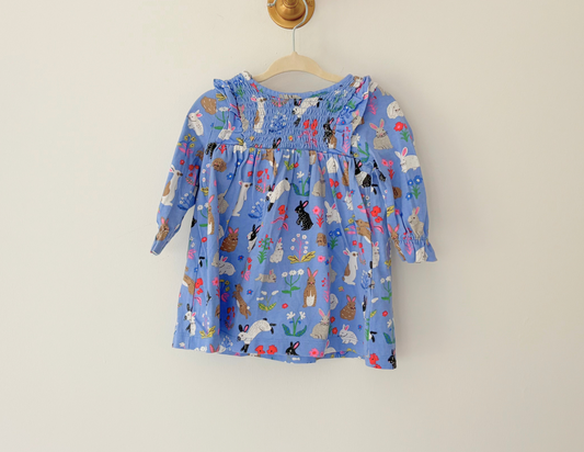 Mini Boden Spring Bunny Smock Dress