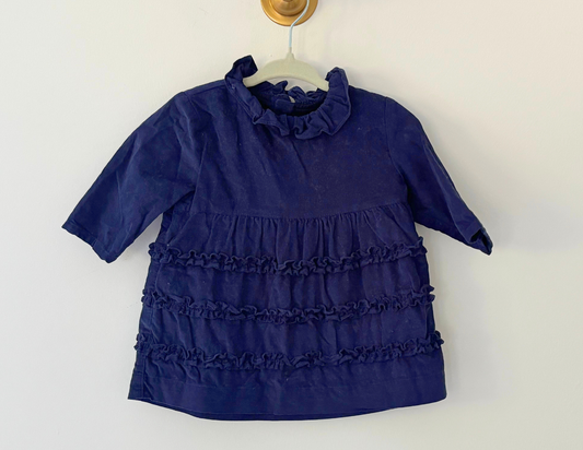 Petit Bateau Navy Corduroy Smock Dress