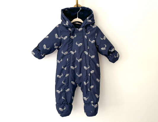 John Lewis Raccoon Print Snowsuit