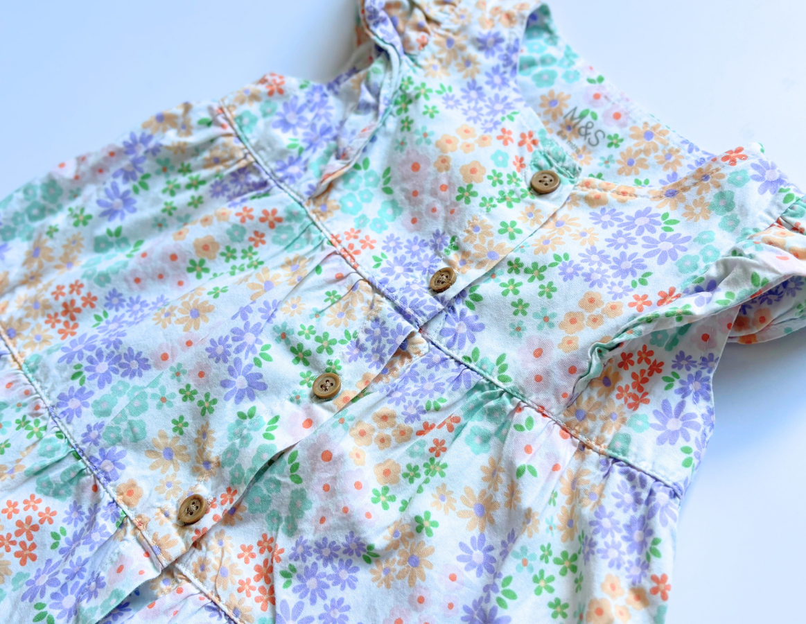 M&S floral summer dress & hat set