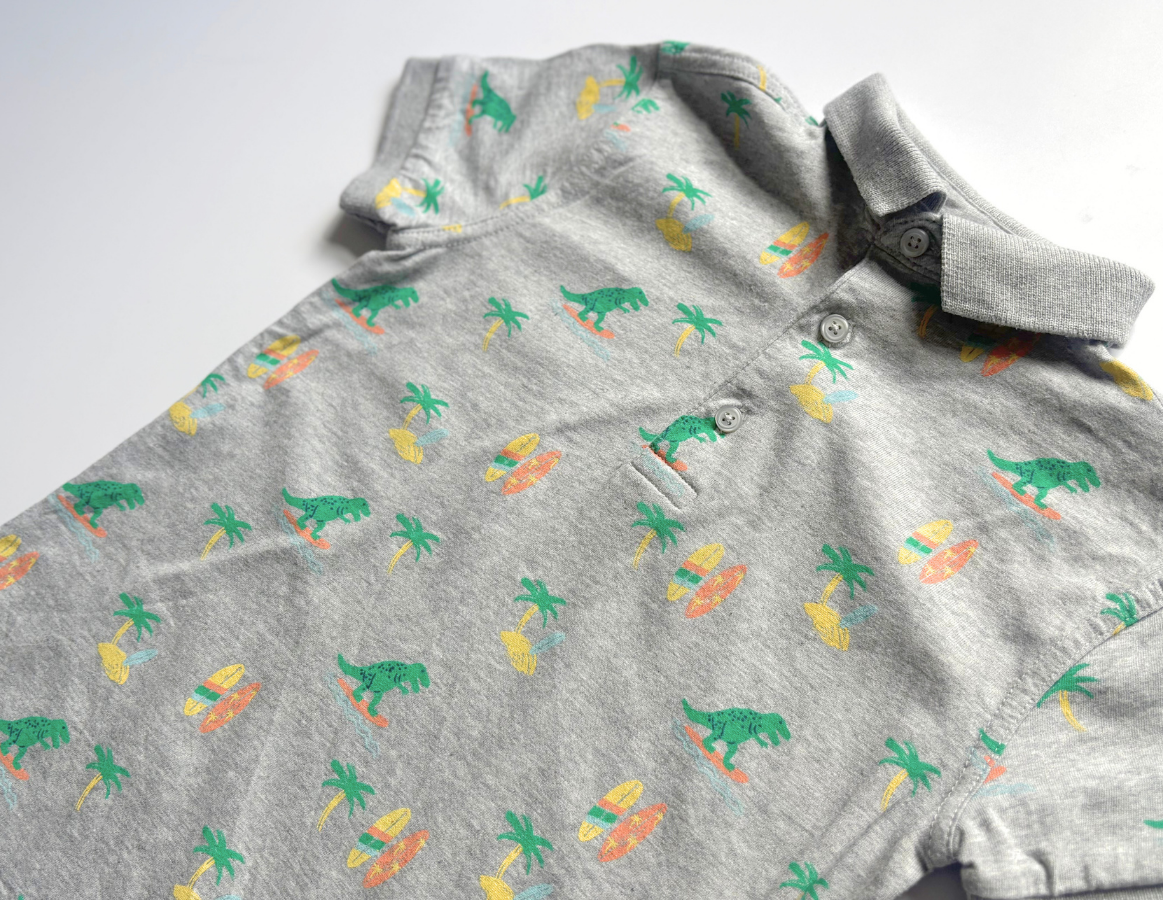 M&S boys printed summer polo shirt