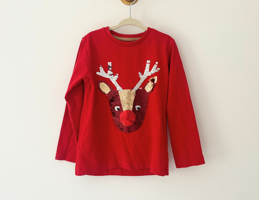 Next Reindeer Sequin Top