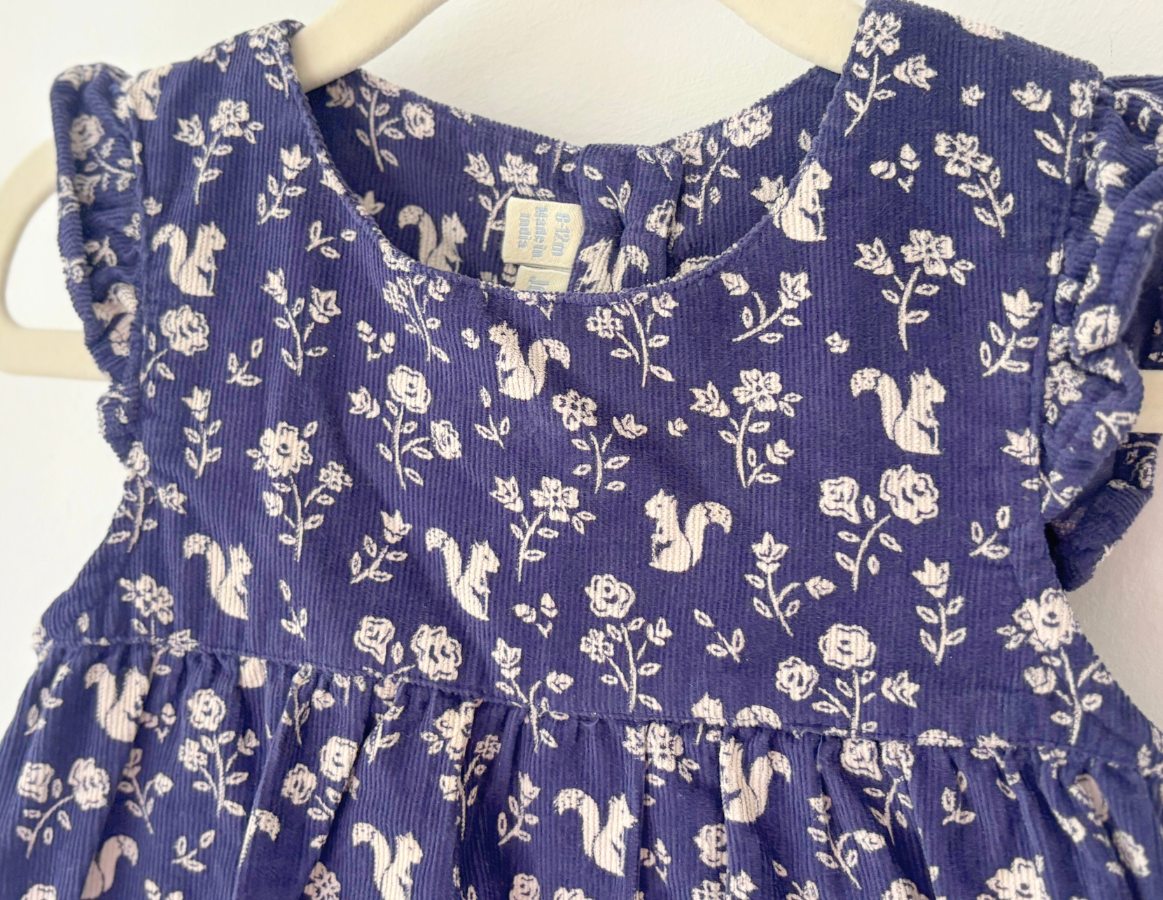 JoJo Maman Bebe Printed Corduroy Dress