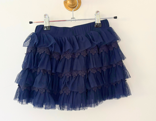 Mayoral Layered Tulle and Lace Skirt