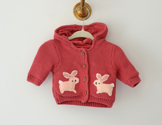 M&S Knitted Hooded Spring Bunny Cardigan
