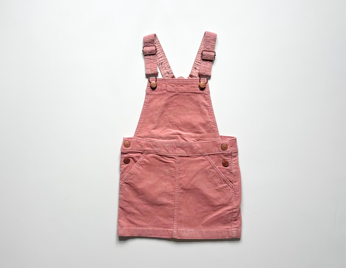 H&M girls lightweight corduroy dungaree dress
