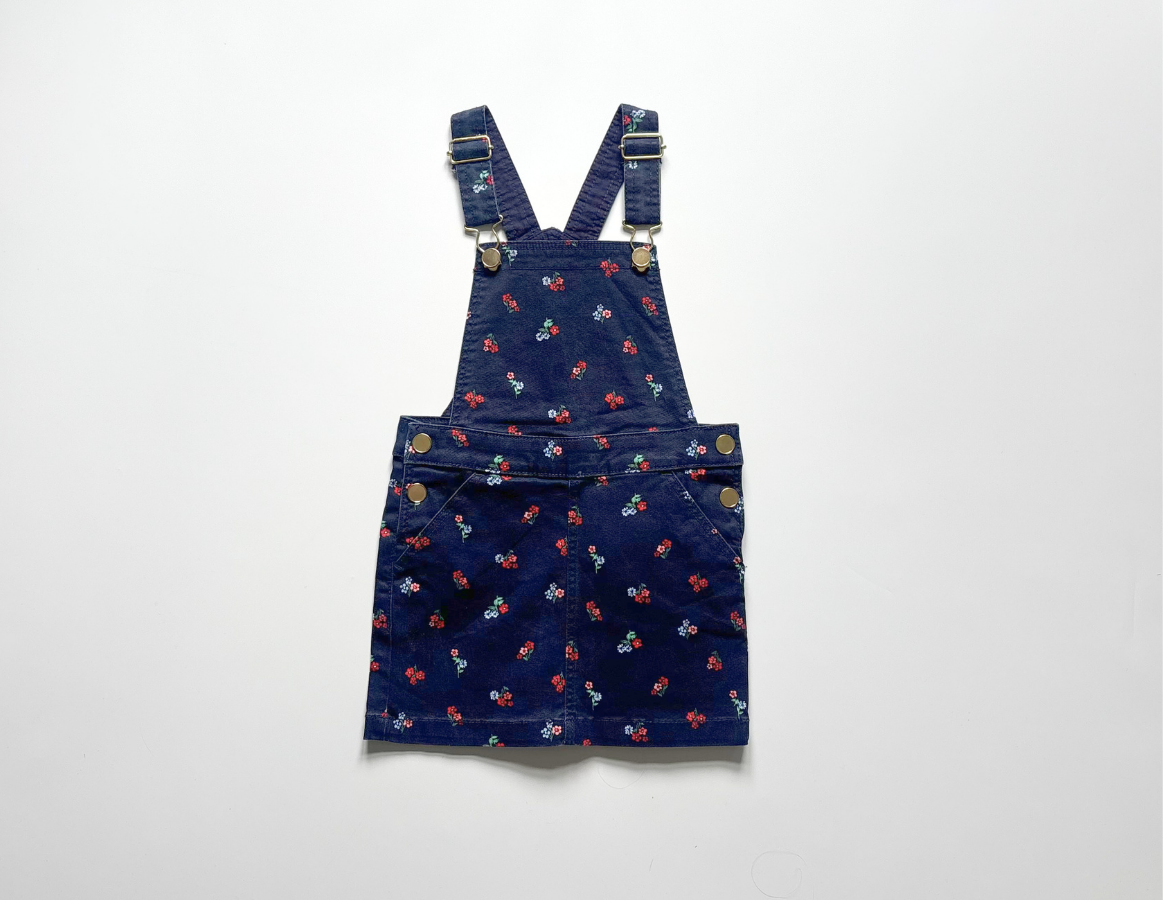 H&M girls printed dungaree dress