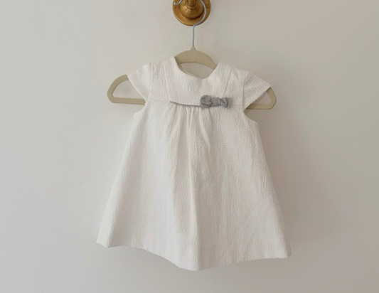 Zara White Cotton Shift Dress