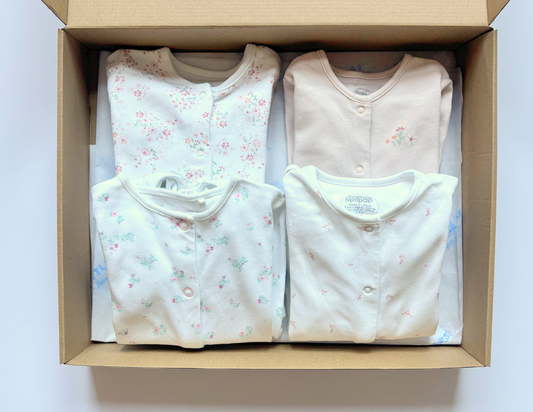Spring Floral Girls Sleepsuit Selection 3-6m