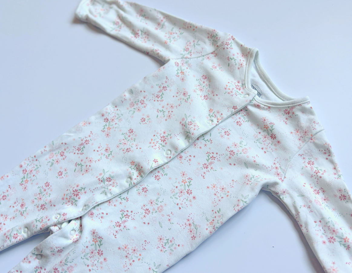 Spring Floral Girls Sleepsuit Selection 3-6m