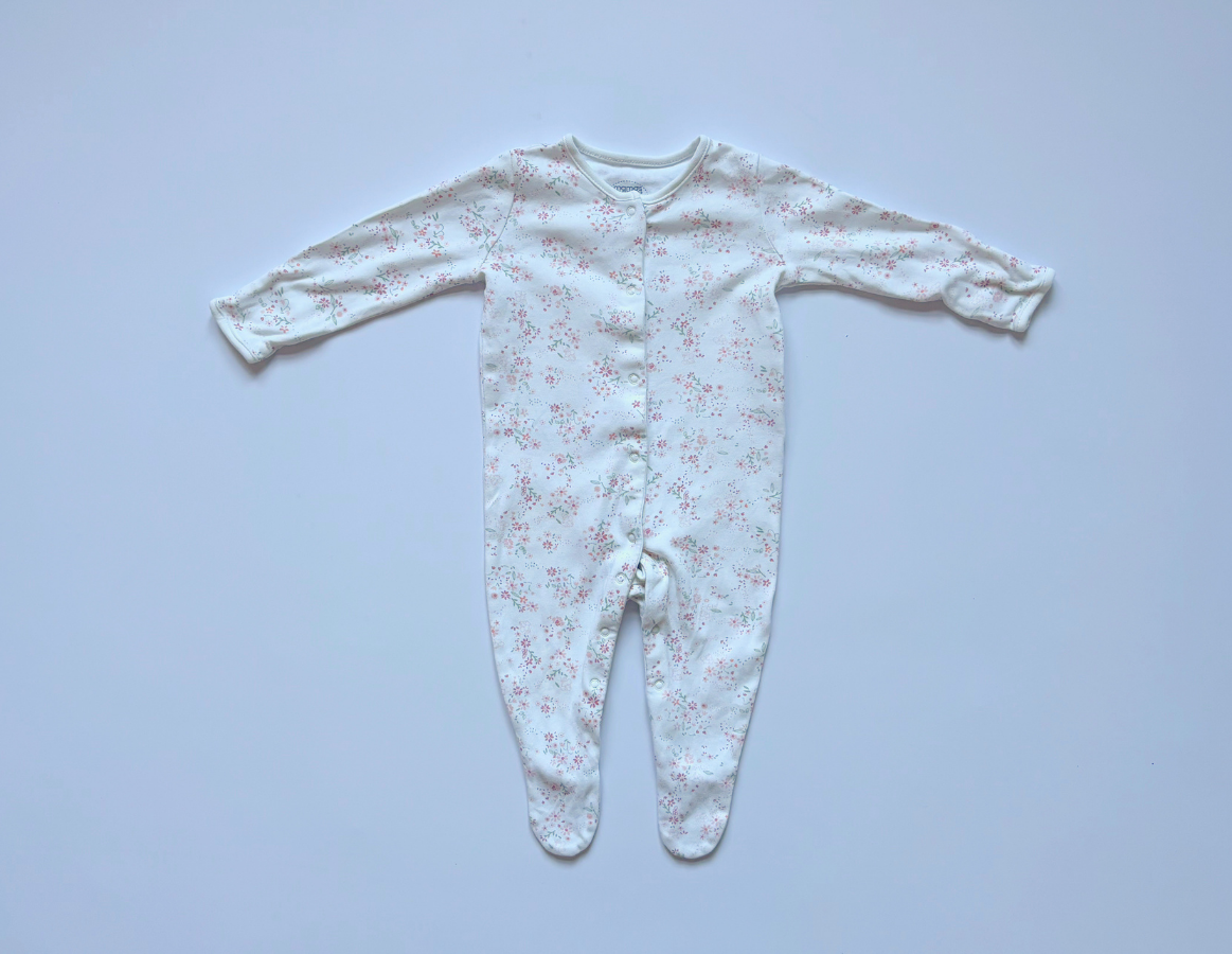 Spring Floral Girls Sleepsuit Selection 3-6m