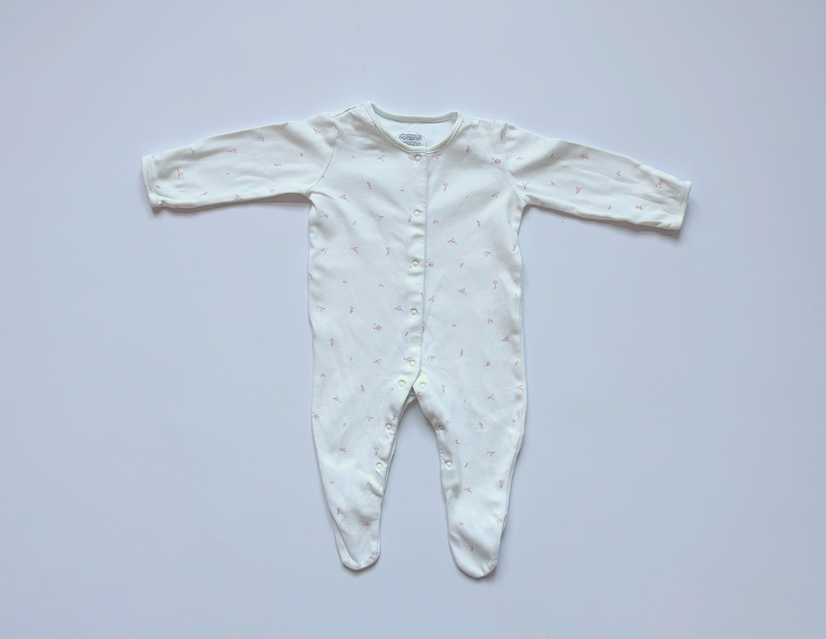Spring Floral Girls Sleepsuit Selection 3-6m