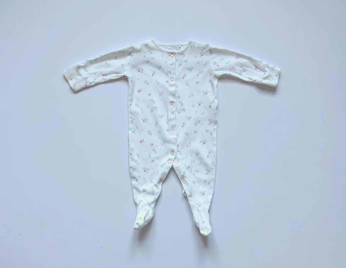 Spring Floral Girls Sleepsuit Selection 3-6m