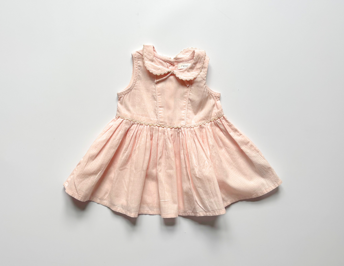 Next Girls pink collared dress