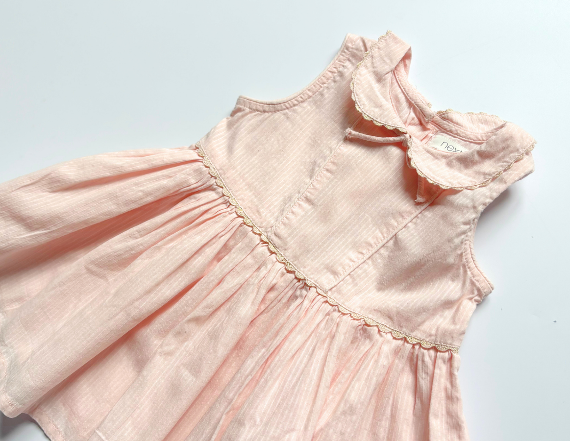 Next Girls pink collared dress