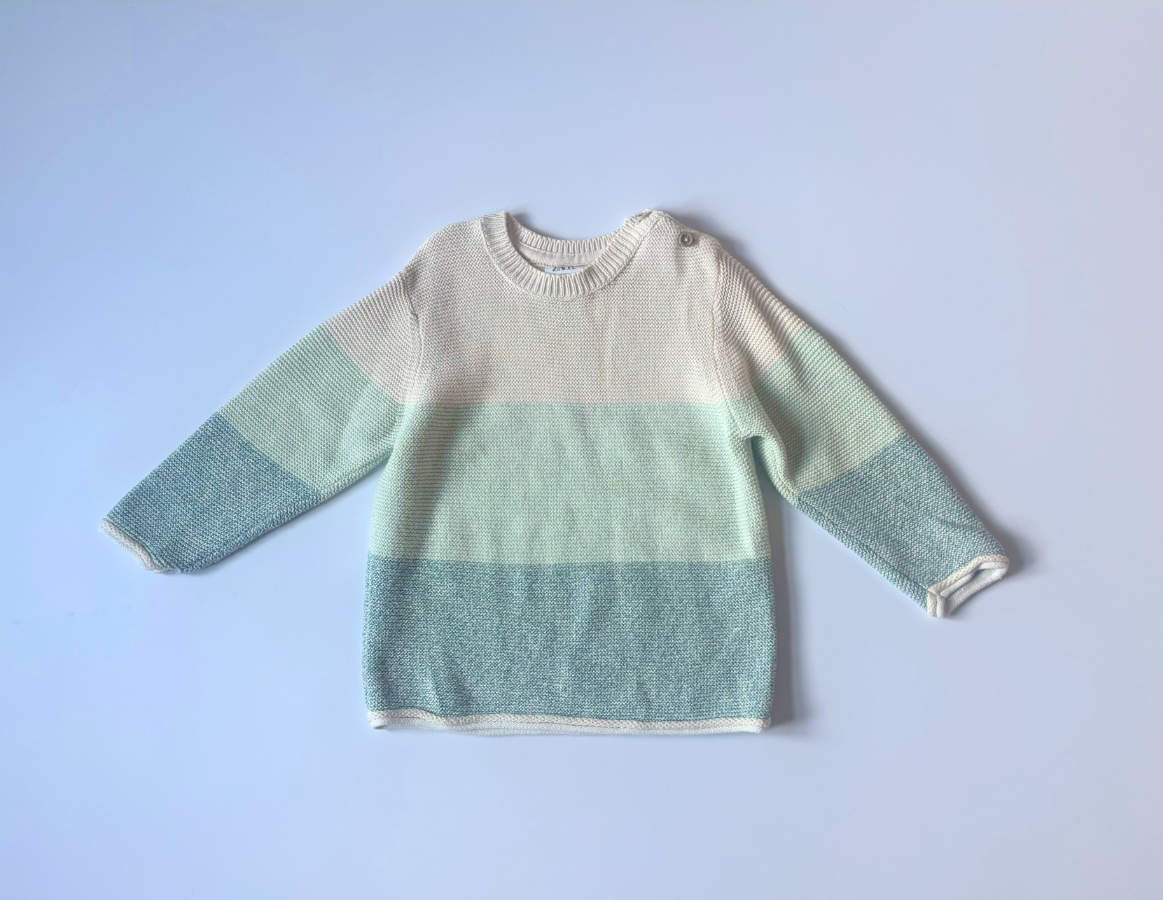 Zara Boys Teal Jumper & Dungaree Duo 3-4y