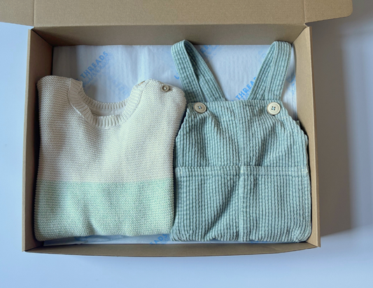 Zara Boys Teal Jumper & Dungaree Duo 3-4y
