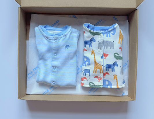 JoJo Maman Bebe Boys Bodysuit & Jacket Set - Newborn