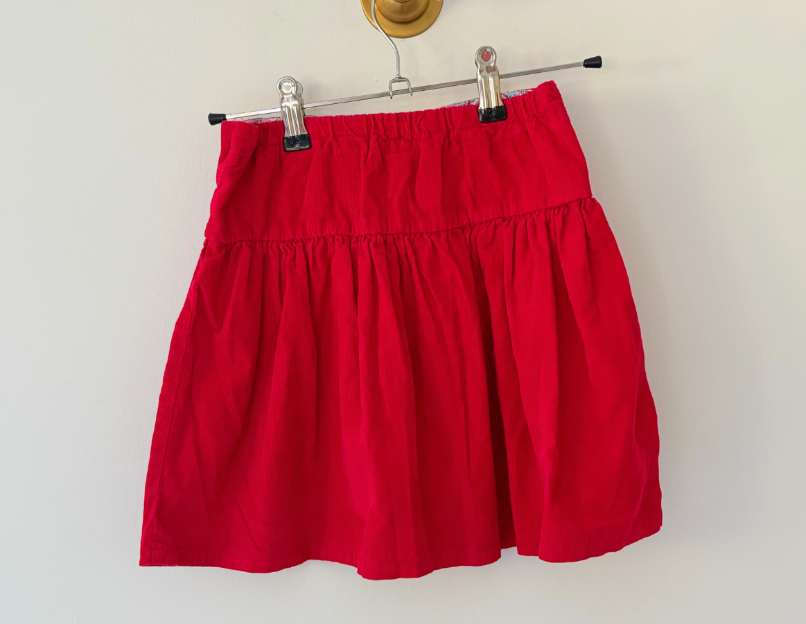 JoJo Maman Bebe Red Corduroy Skirt