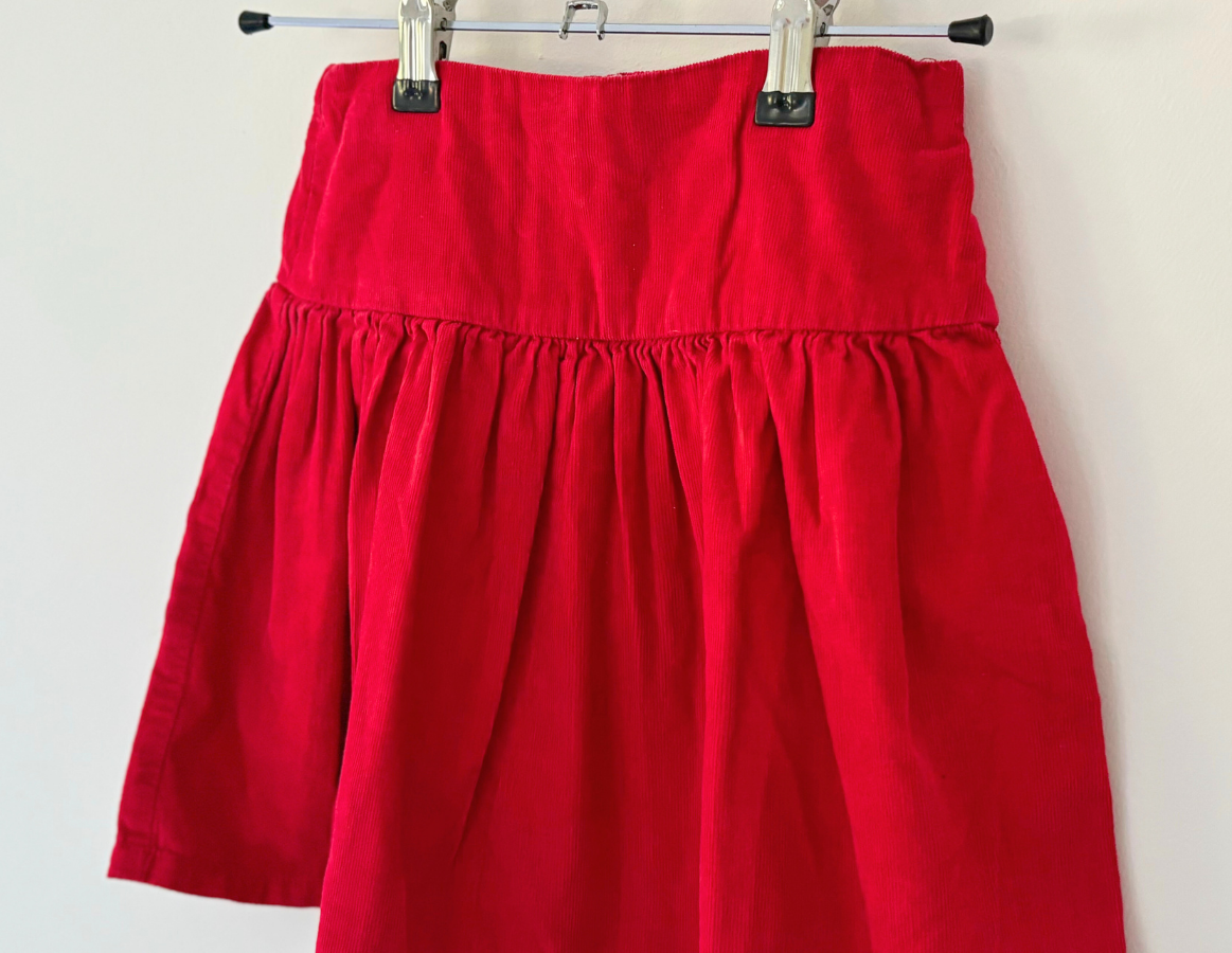 JoJo Maman Bebe Red Corduroy Skirt