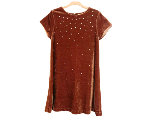 Zara Velour Sequined Shift Party Dress