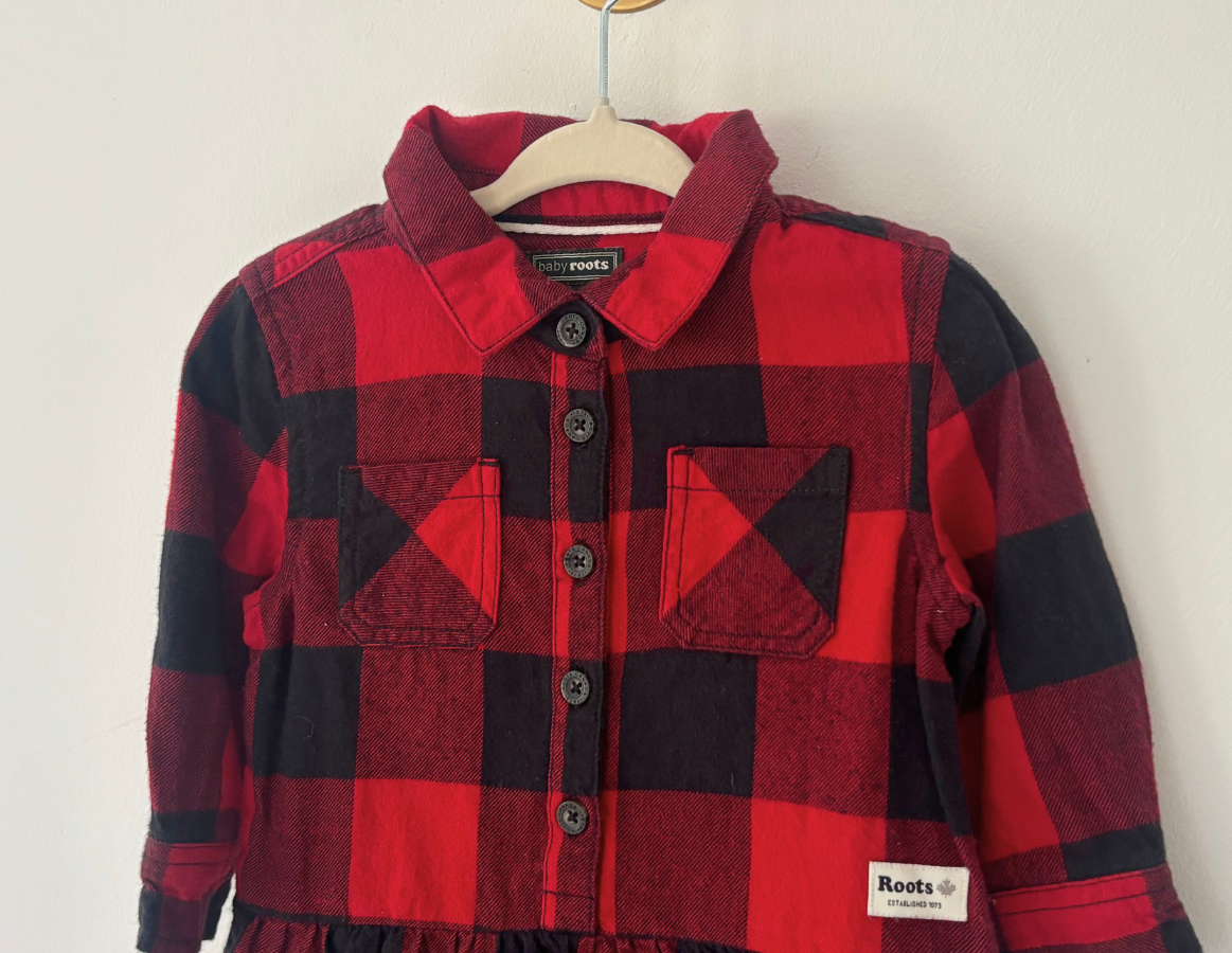 Baby Roots Tartan Shirt Dress
