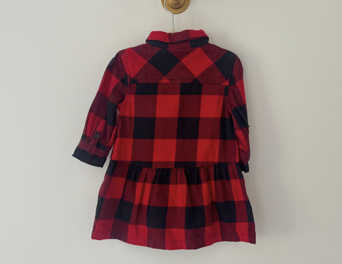 Baby Roots Tartan Shirt Dress