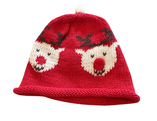 Merry Berries Knitted Reindeer Hat