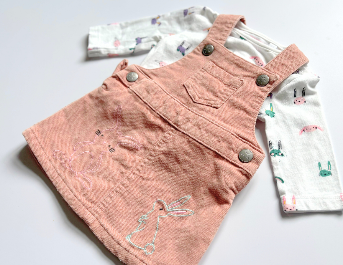 Bluezoo Girls Bunny Dungaree Dress