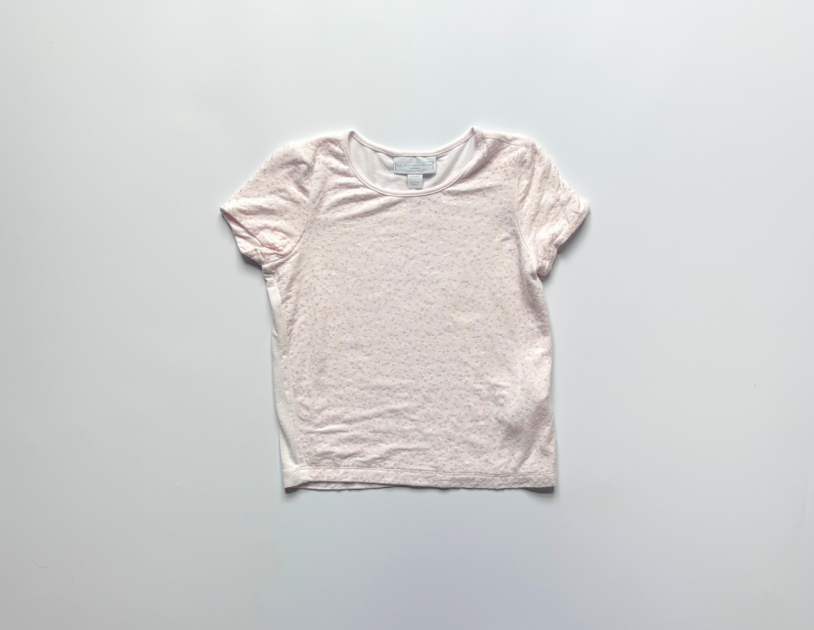 Little White Company pink sequin t-shirt