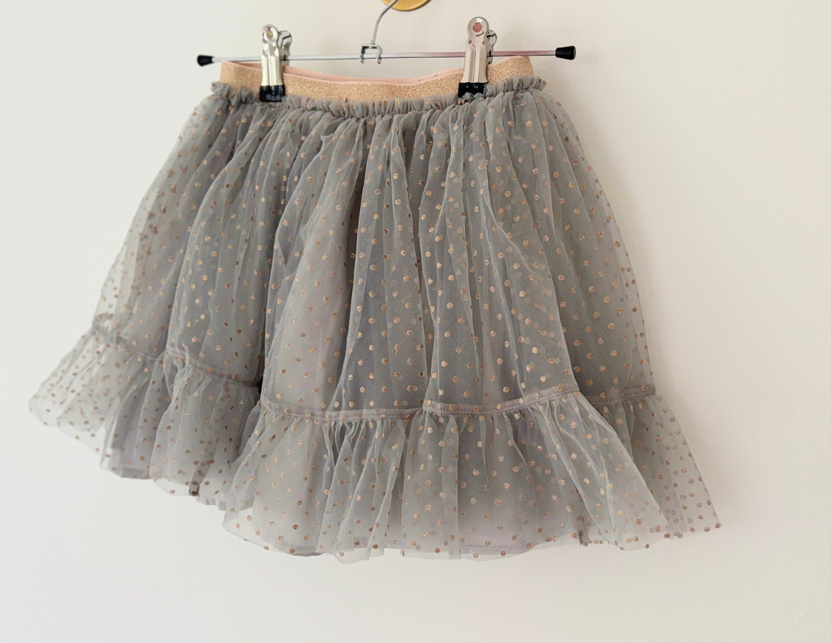 Next Grey & Rose Gold Sparkly Tulle Party Skirt