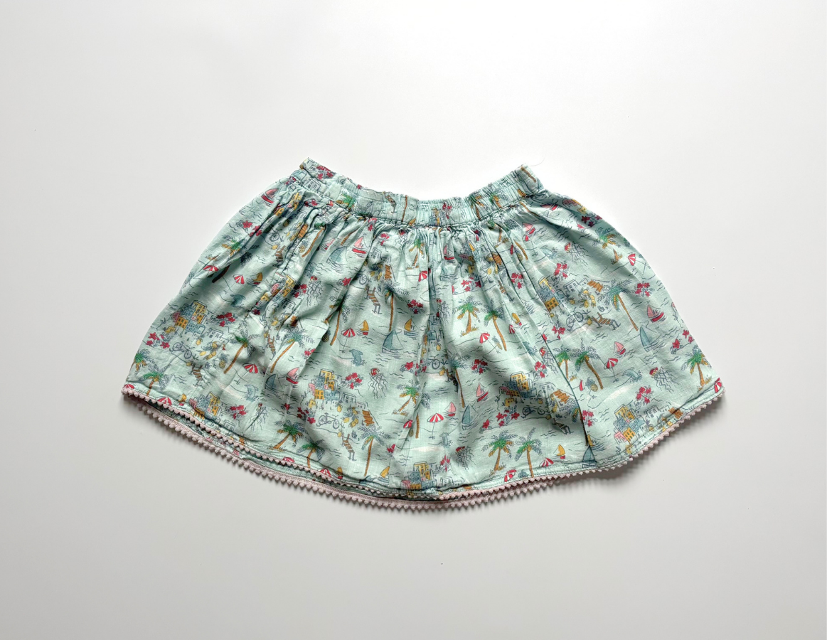 Fat Face girls seaside print summer skirt