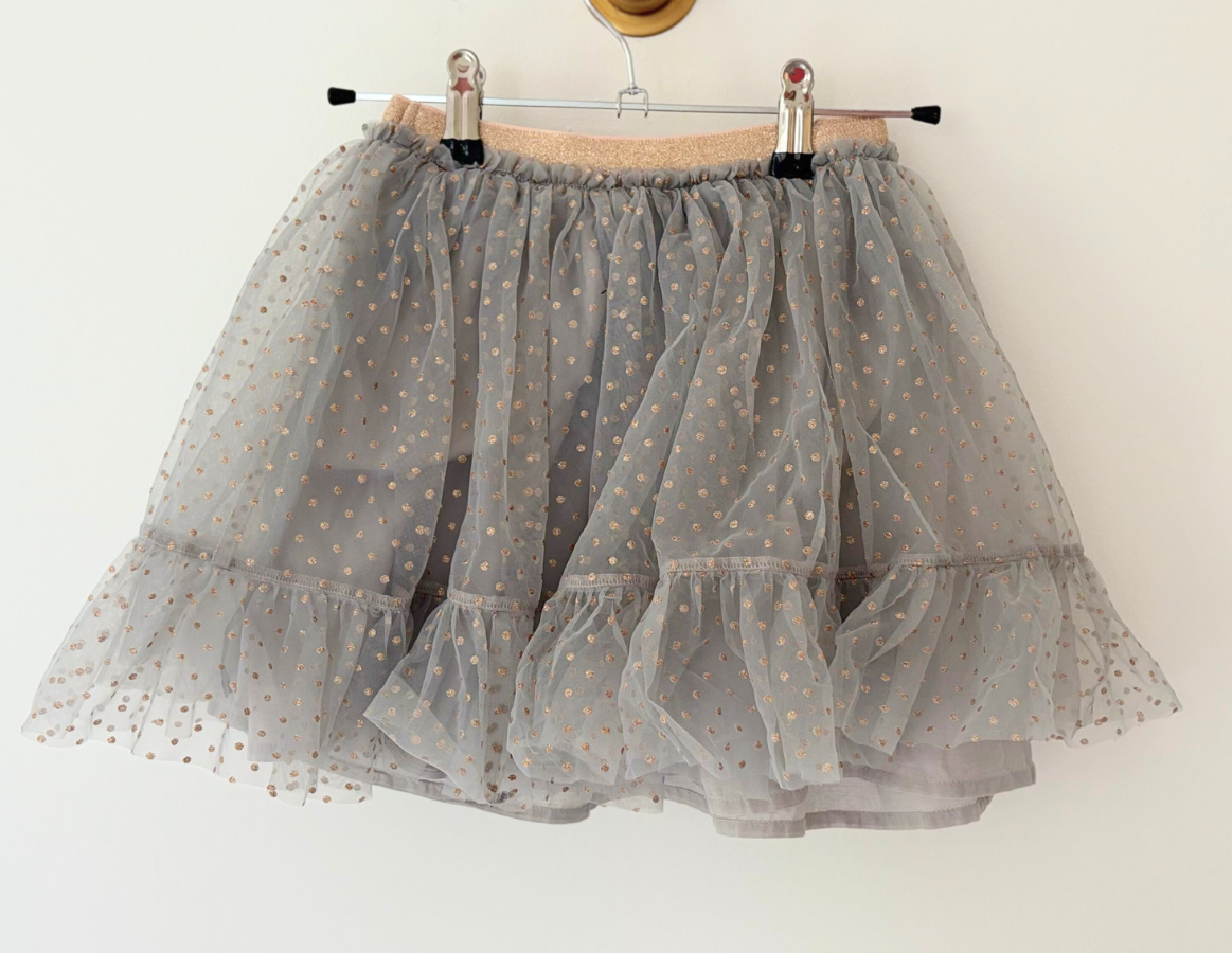 Next Grey & Rose Gold Sparkly Tulle Party Skirt