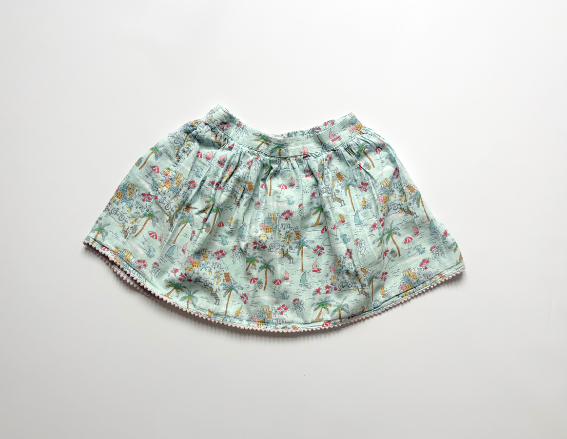 Fat Face girls seaside print summer skirt