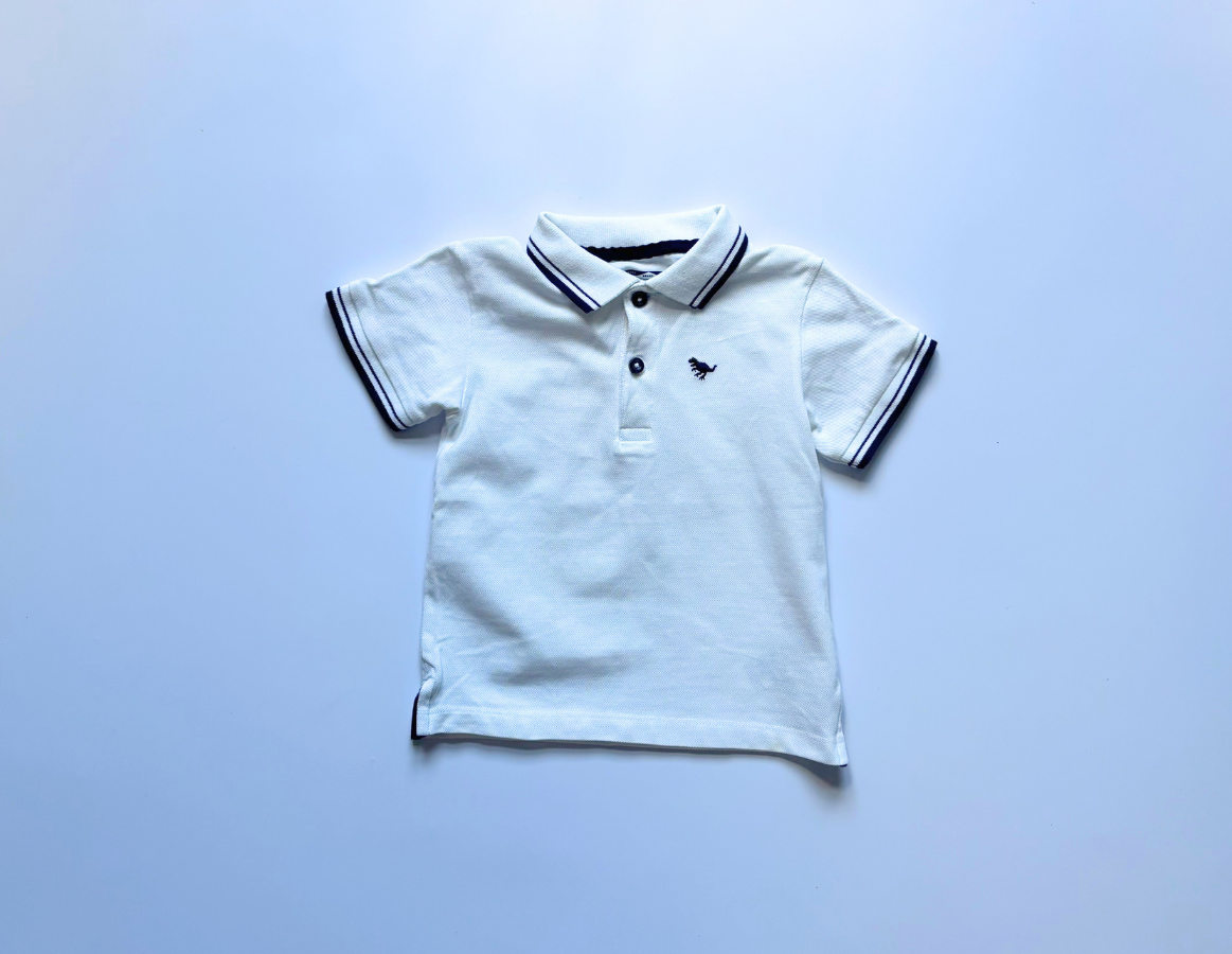 Next white cotton polo shirt