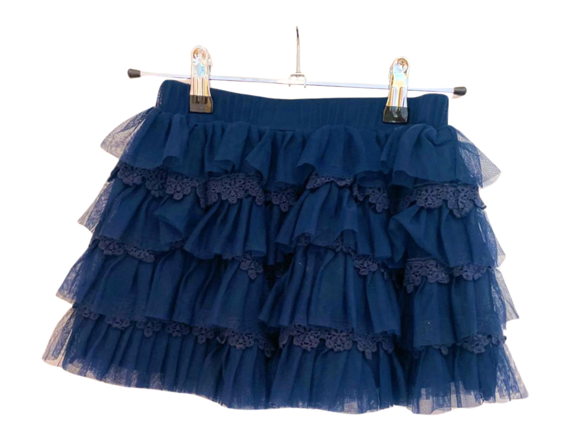 Mayoral Layered Tulle and Lace Skirt