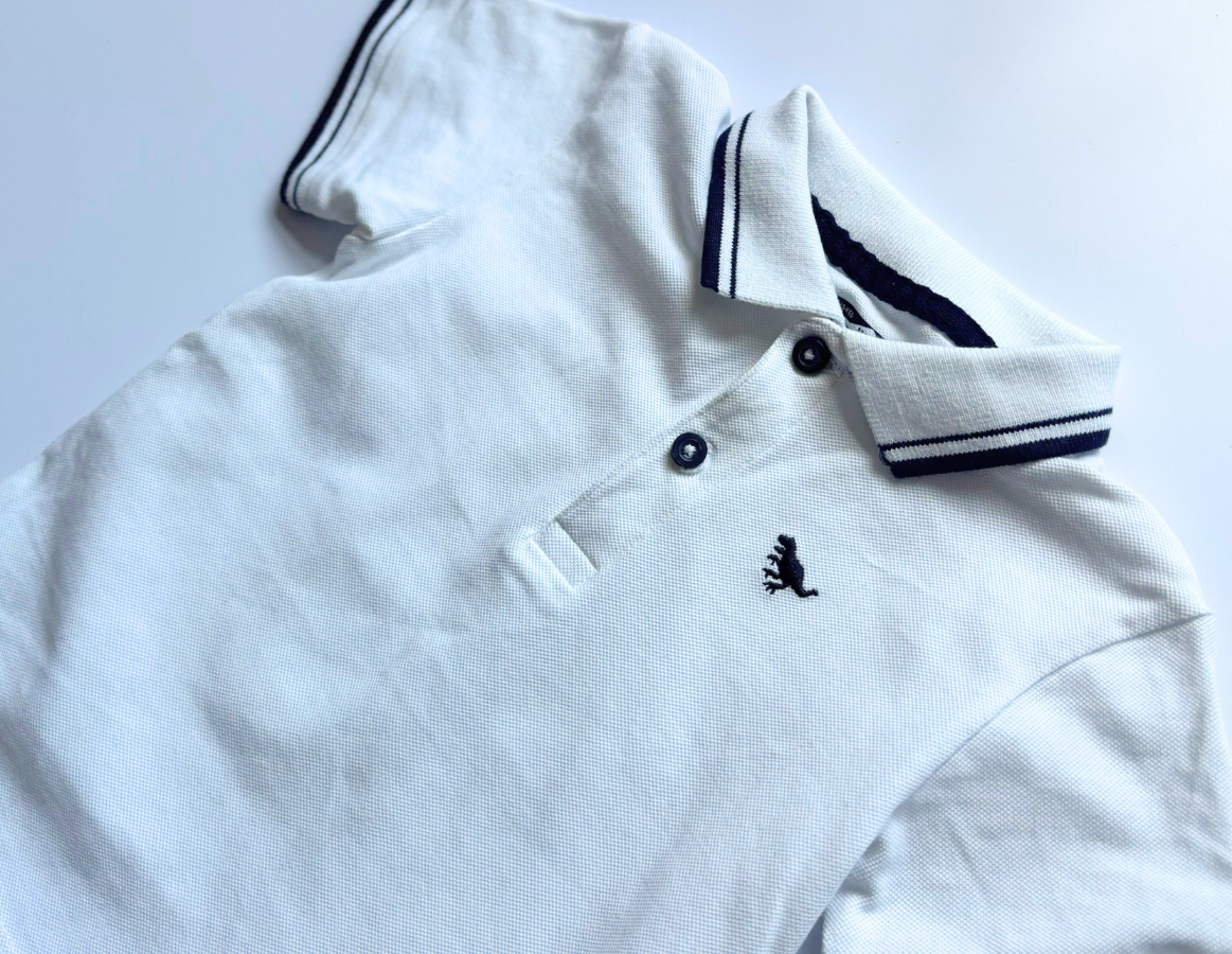 Next white cotton polo shirt