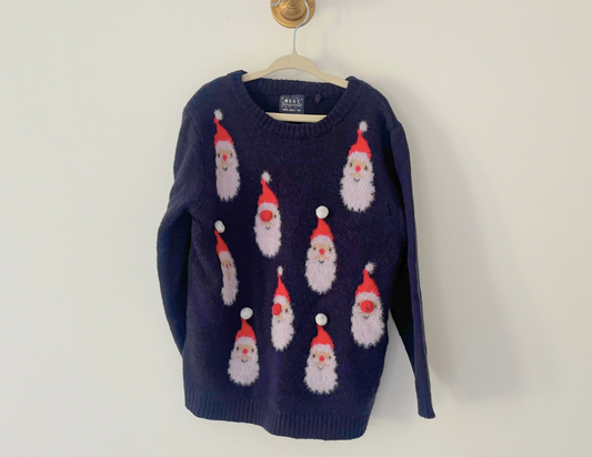 Next Festive Santa Knitted Jumper