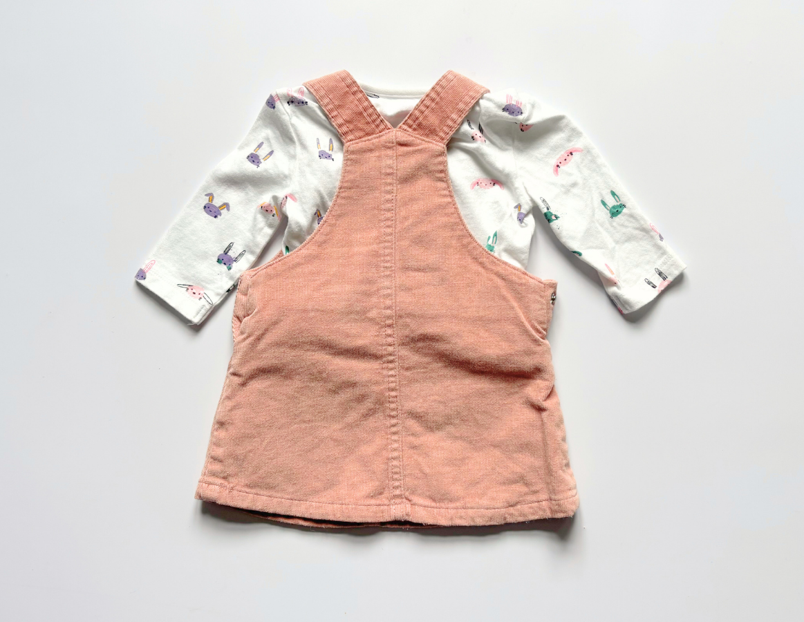 Bluezoo Girls Bunny Dungaree Dress