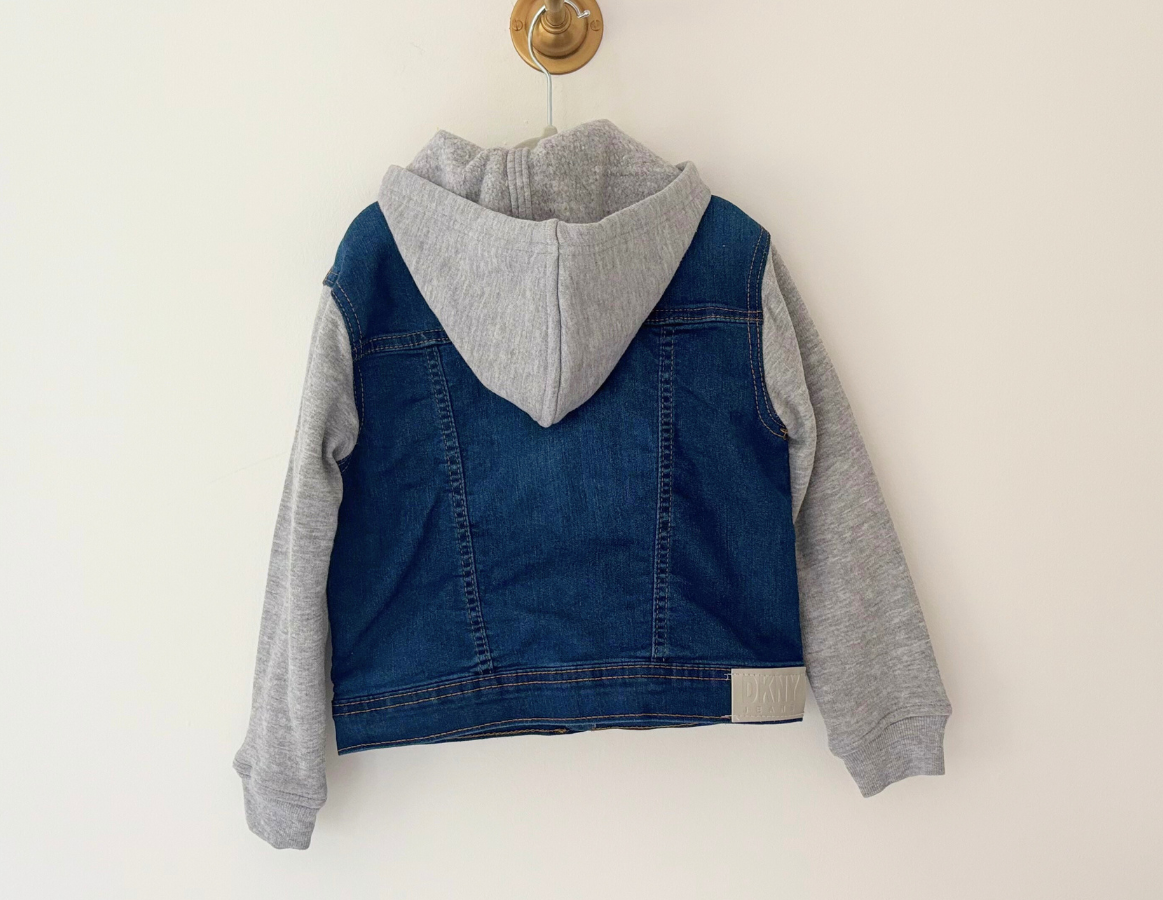 DKNY Denim & Jersey Hooded Jacket