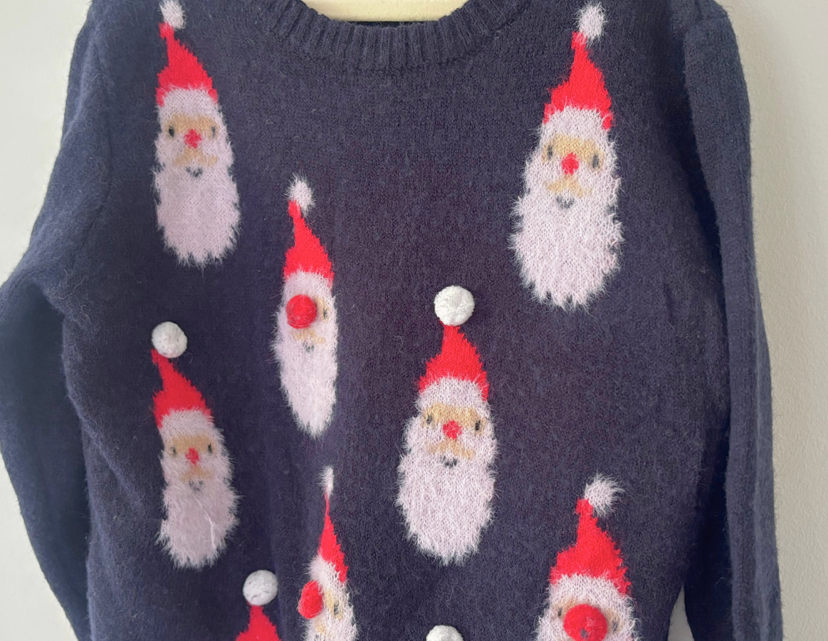 Next Festive Santa Knitted Jumper