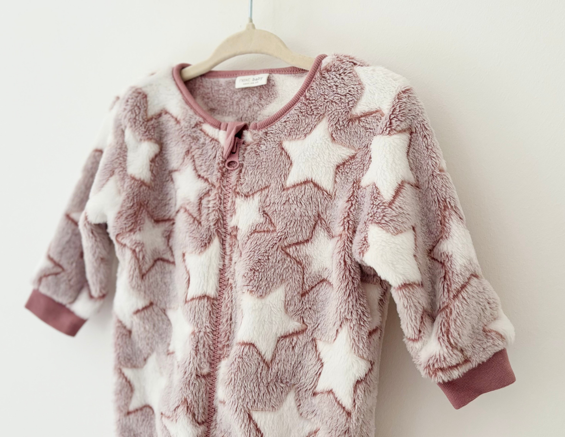 Next Star Print Fleece Onesie