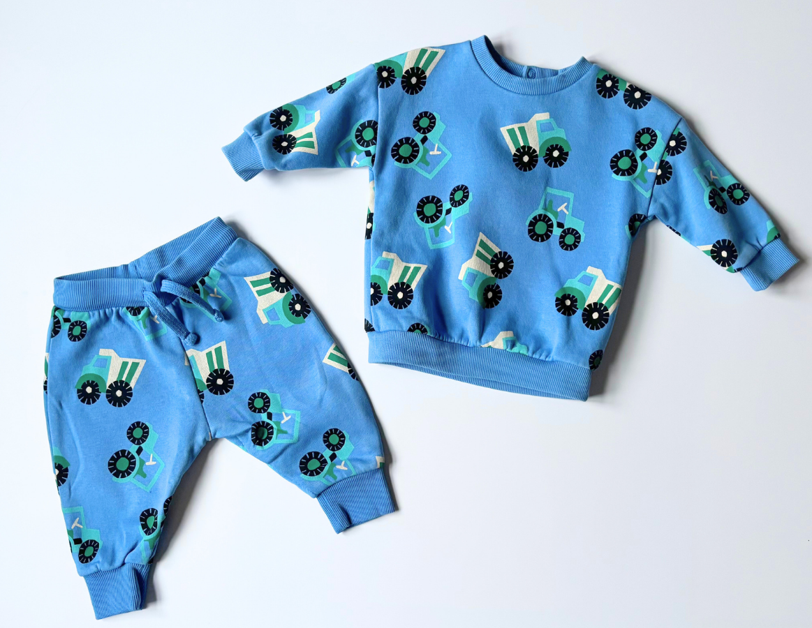 M&S cotton tractor print tracksuit