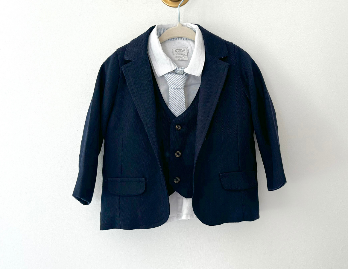 Mamas & Papas Blazer, Shirt, Waistcoat & Tie Set