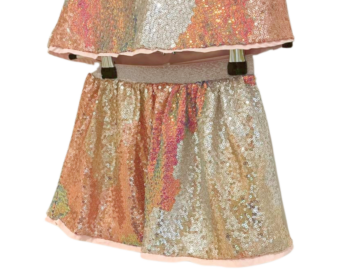 H&M Sequin Top & Skirt Set