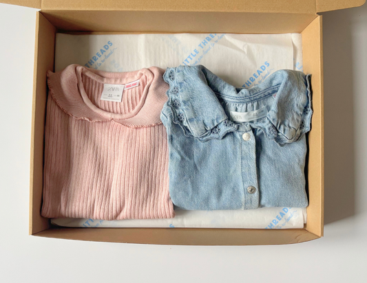 Zara Girls Collared Top Duo 2-3y